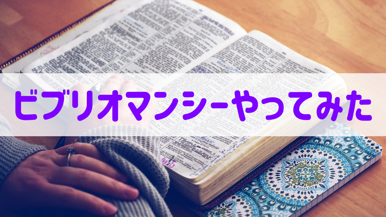 ビブリオマンシーをやってみた 書物占いで最適な助言を ぶひ日和